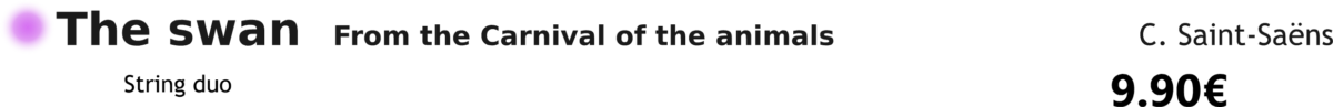 The swan from the carnival of the animals
