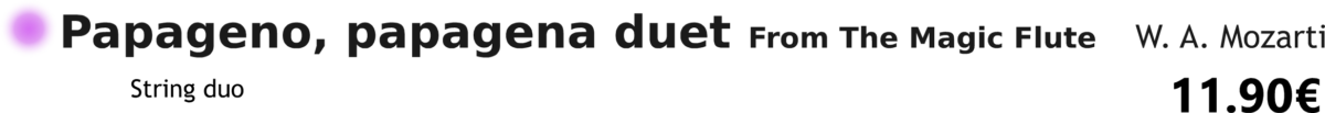 Papageno papagena duet